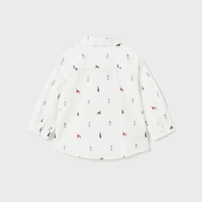 Baby White Shirt With Dogs Mayoral