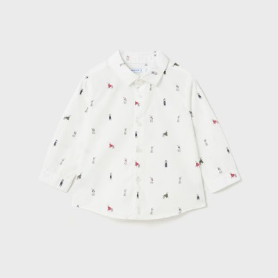 Baby White Shirt With Dogs Mayoral