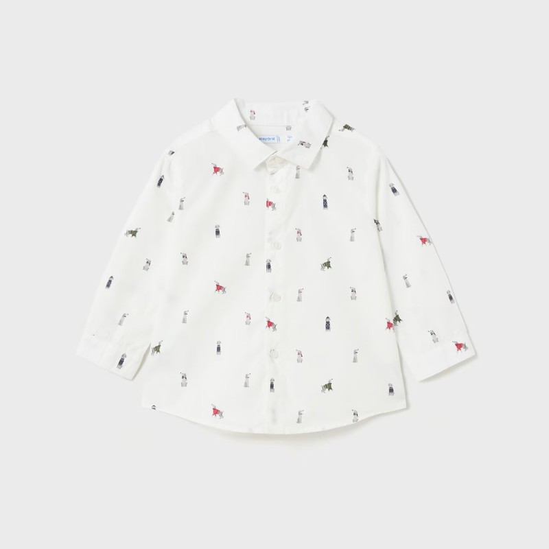 Baby White Shirt With Dogs Mayoral