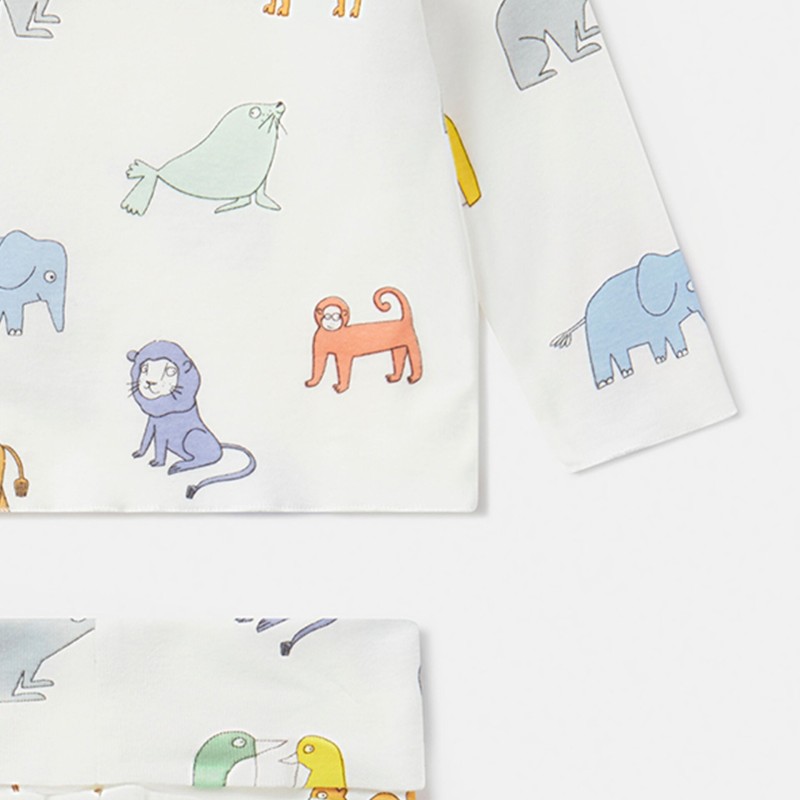 Baby White Set With Animals Stella McCartney Baby White Set With Animals Stella McCartney