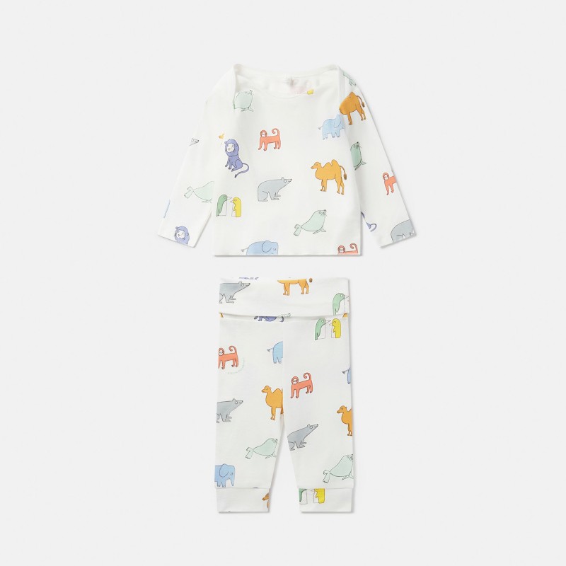 Baby White Set With Animals Stella McCartney