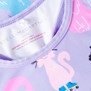 Baby Purple Swimsuit With Cats Stella Mc Cartney Baby Purple Swimsuit With Cats Stella Mc Cartney