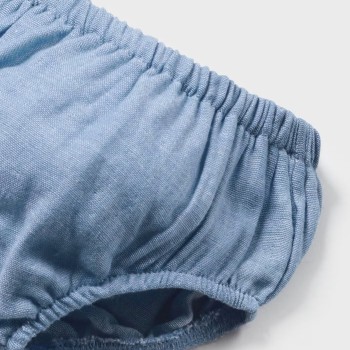 Baby Blue Gauze Denim Dress With Ducks Mayoral Baby Blue Gauze Denim Dress With Ducks Mayoral