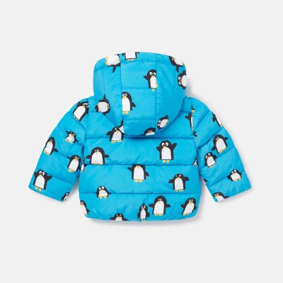 Baby Blue Puffer Jacket With Penguins Stella McCartney