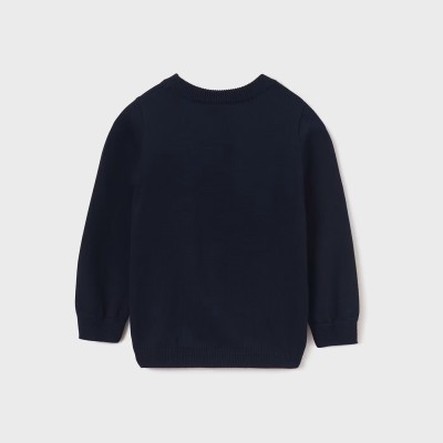 Baby Blue Jacquard Jumper With Abel & Lula Logo Baby Blue Jacquard Jumper With Abel & Lula Logo