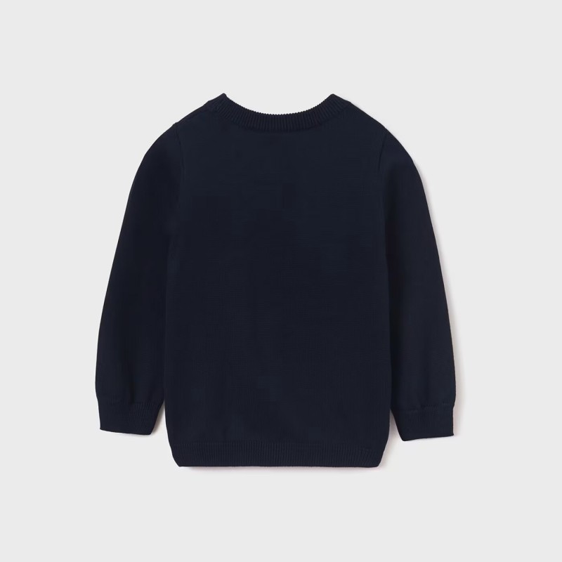 Baby Blue Jacquard Jumper With Abel & Lula Logo Baby Blue Jacquard Jumper With Abel & Lula Logo
