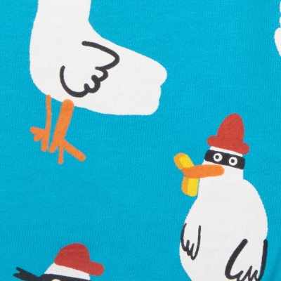 Stella McCartney Baby Blue Shorts with White Seagull Print Stella McCartney Baby Blue Shorts with White Seagull Print