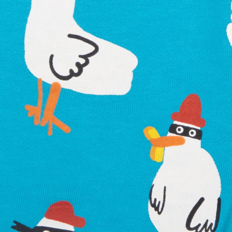 Stella McCartney Baby Blue Shorts with White Seagull Print Stella McCartney Baby Blue Shorts with White Seagull Print