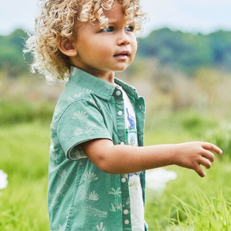 Baby Green Shirt With White Eucalyptus Mayoral Baby Green Shirt With White Eucalyptus Mayoral