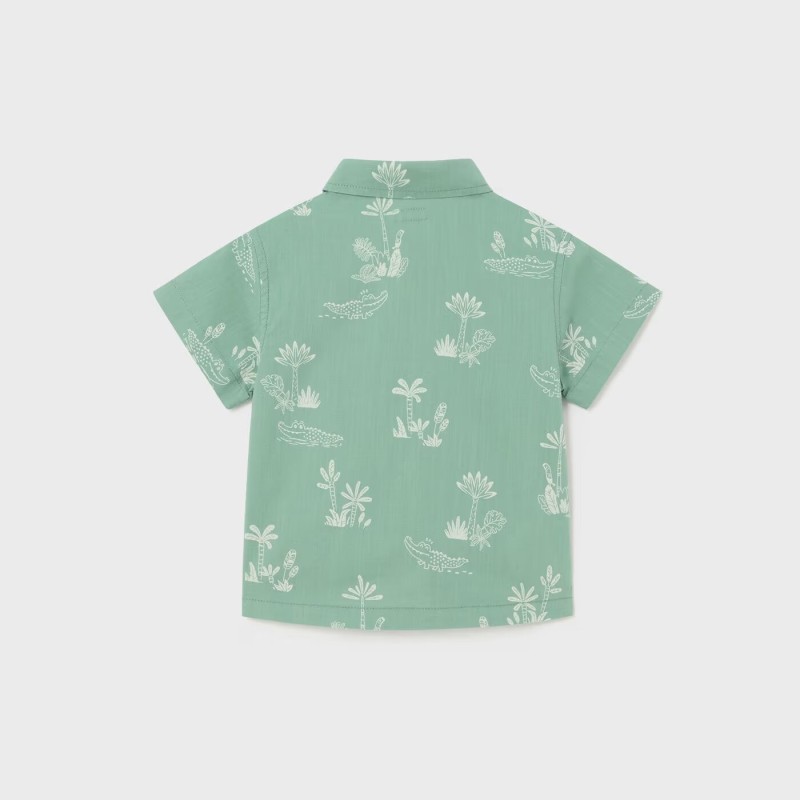 Baby Green Shirt With White Eucalyptus Mayoral Baby Green Shirt With White Eucalyptus Mayoral
