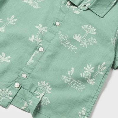 Baby Green Shirt With White Eucalyptus Mayoral Baby Green Shirt With White Eucalyptus Mayoral