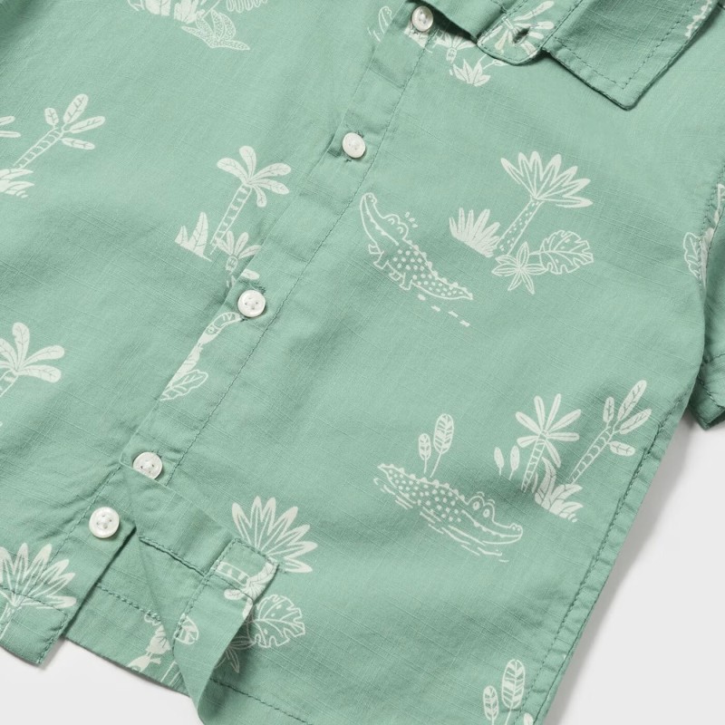 Baby Green Shirt With White Eucalyptus Mayoral Baby Green Shirt With White Eucalyptus Mayoral