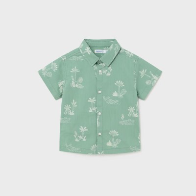 Baby Green Shirt With White Eucalyptus Mayoral Baby Green Shirt With White Eucalyptus Mayoral