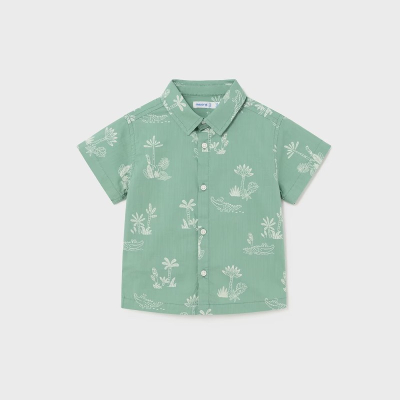 Baby Green Shirt With White Eucalyptus Mayoral Baby Green Shirt With White Eucalyptus Mayoral