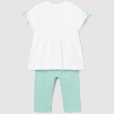 Baby Green Clothing Set Pink Parrot Mayoral