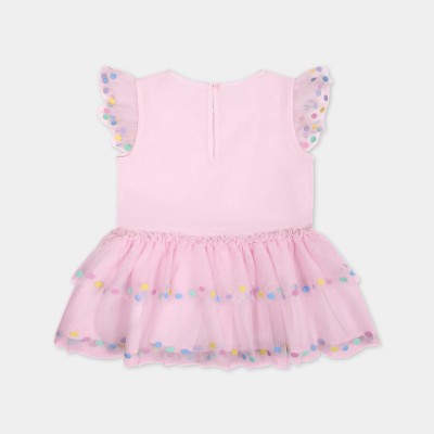 Stella McCartney Baby Pink Dress with Tulle and Polka Dot Details Stella McCartney Baby Pink Dress with Tulle and Polka Dot Details