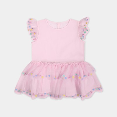 Stella McCartney Baby Pink Dress with Tulle and Polka Dot Details Stella McCartney Baby Pink Dress with Tulle and Polka Dot Details