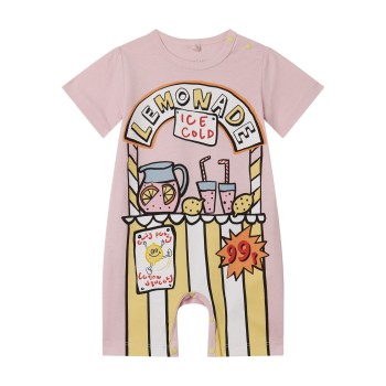 Stella McCartney Βρεφικό Ροζ Καλοκαιρινό Φορμάκι "Lemonade Stand"