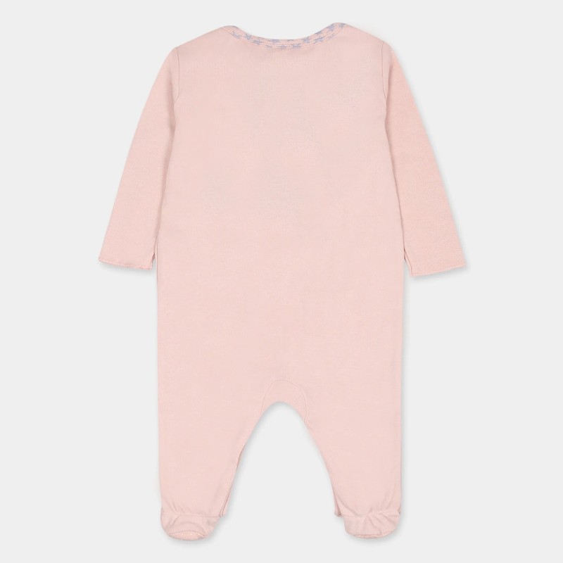 Baby Pink Onesie-Bib With Purple Unicorn Stella McCartney Baby Pink Onesie-Bib With Purple Unicorn Stella McCartney