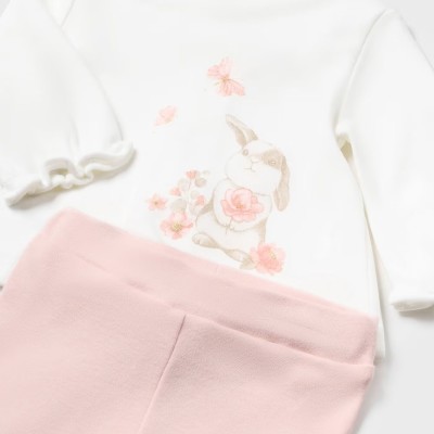 Baby Pink Bunny Clothing Set Mayoral