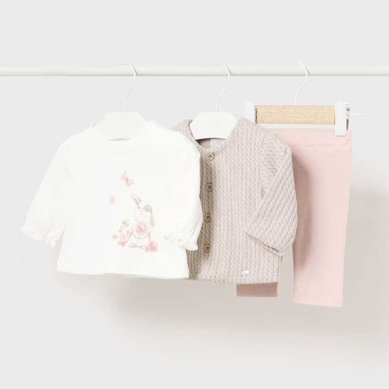 Baby Pink Bunny Clothing Set Mayoral