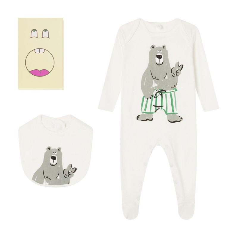 Baby Bear Onesie & Bib Gift Set Stella McCartney