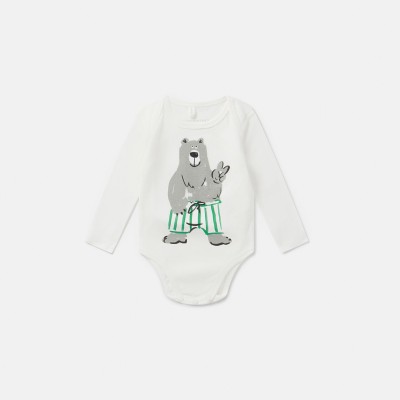 Baby Bear Print Bodysuit and Sleepsuit Set Stella McCartney