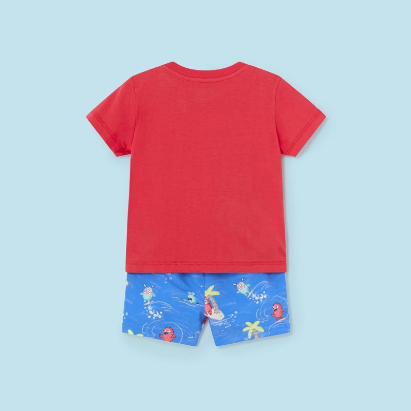 Βρεφικό Σετ Μαγιό Κόκκινο Αγόρι Mayoral