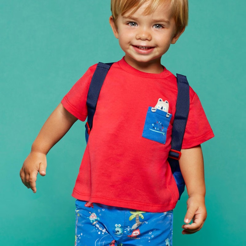 Βρεφικό Σετ Μαγιό Κόκκινο Αγόρι Mayoral