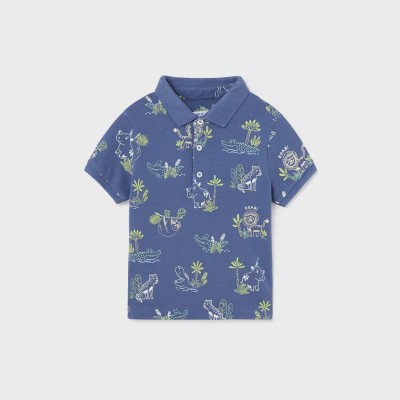 Baby Animal Navy Blue Polo Shirt Mayoral