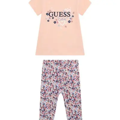 Βρεφικό Σομόν Σετ Με Φλοράλ Κολάν Guess Βρεφικό Σομόν Σετ Με Φλοράλ Κολάν Guess