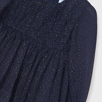 Baby Navy Blue Glitter Tulle Dress Abel and Lula Baby Navy Blue Glitter Tulle Dress Abel and Lula