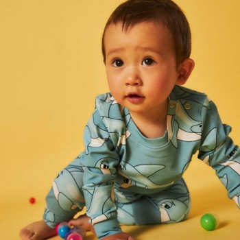 Dear Sophie Βρεφικό Μπλε Φορμάκι με Δελφίνια