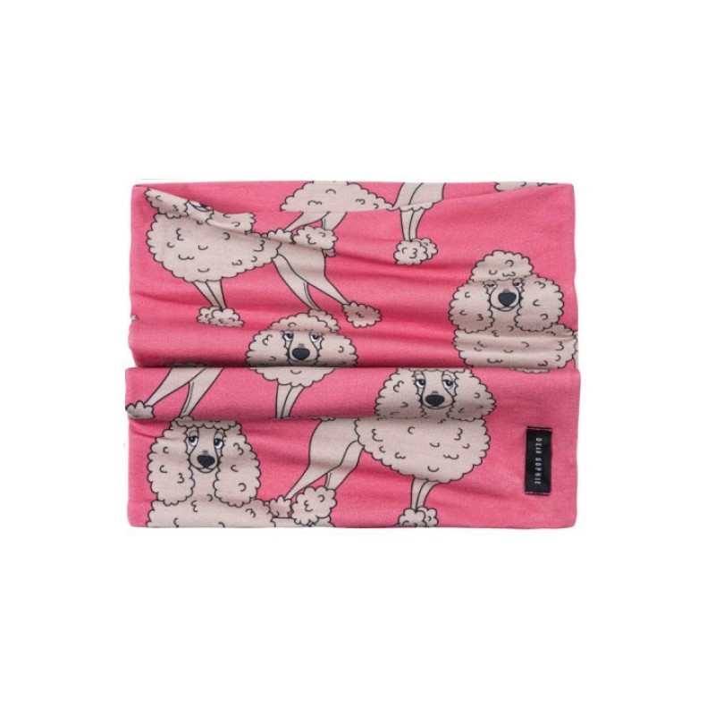 Dear Sophie Pink Organic Cotton Snood Onesie with Poodles