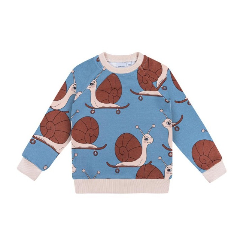 Dear Sophie Kids Blue Sleepwear Set with Snails