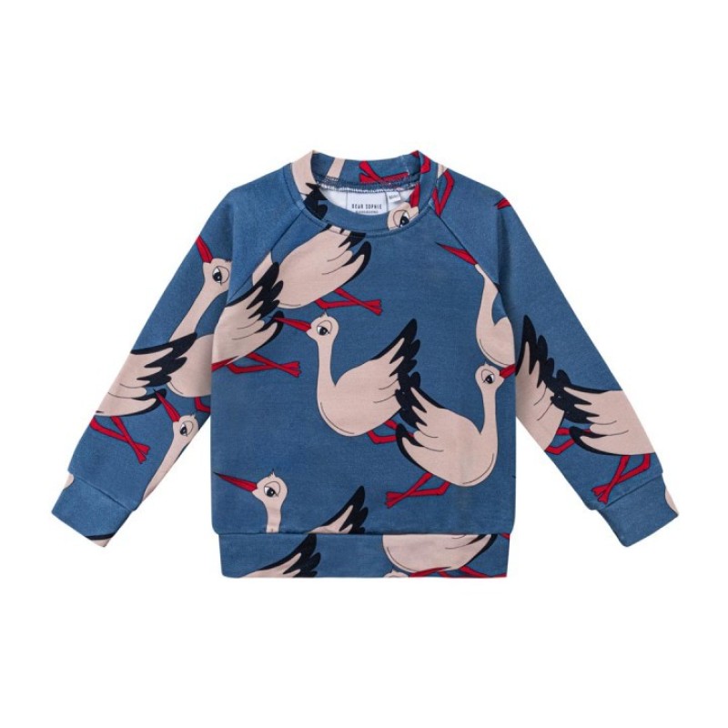 Dear Sophie Παιδική Μπλούζα μπλε με Πελαργούς
