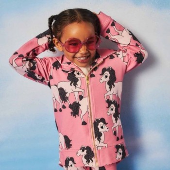 Dear Sophie Παιδική Ροζ Ζακέτα με Άλογα Dear Sophie Παιδική Ροζ Ζακέτα με Άλογα