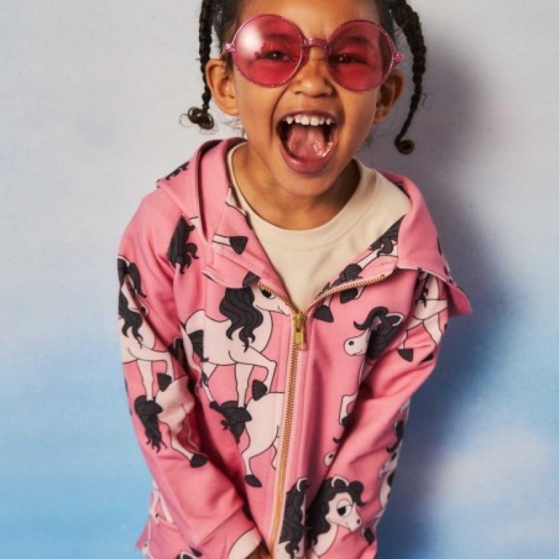 Dear Sophie Children's Pink Cardigan with Horses Dear Sophie Children's Pink Cardigan with Horses