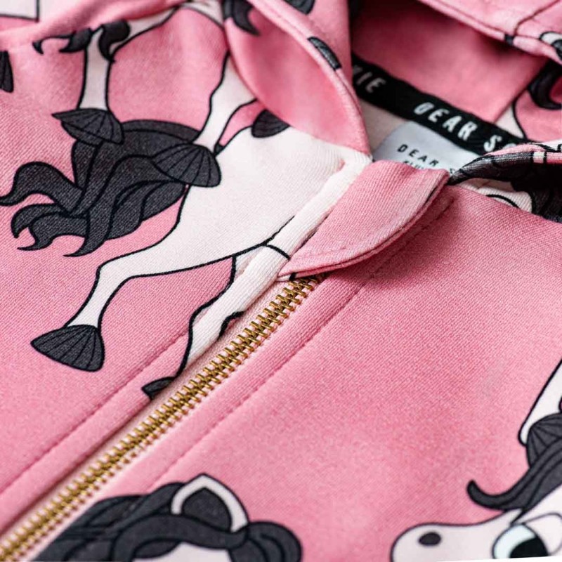 Dear Sophie Children's Pink Cardigan with Horses Dear Sophie Children's Pink Cardigan with Horses