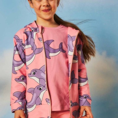 Dear Sophie Children's Pink Cardigan with Dolphins Dear Sophie Children's Pink Cardigan with Dolphins