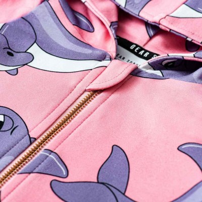 Dear Sophie Children's Pink Cardigan with Dolphins Dear Sophie Children's Pink Cardigan with Dolphins