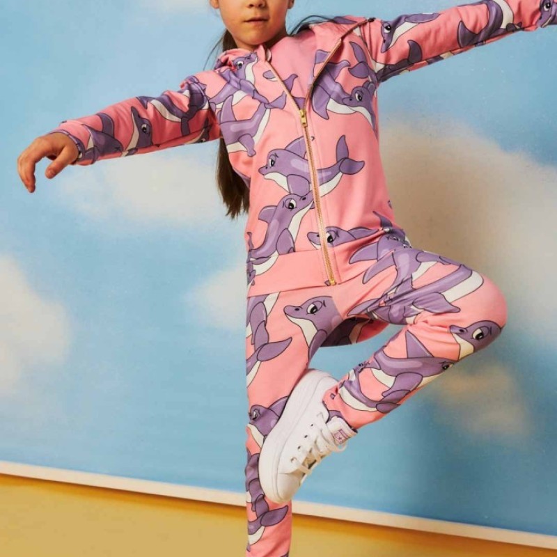 Dear Sophie Children's Pink Cardigan with Dolphins Dear Sophie Children's Pink Cardigan with Dolphins
