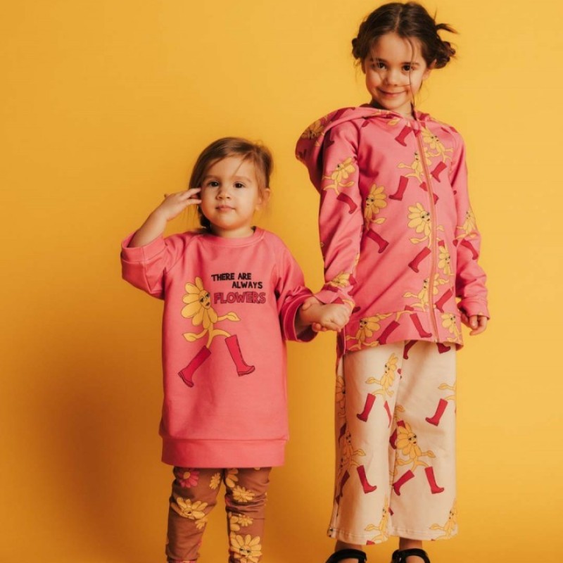 Dear Sophie Kids Pink Cardigan with Yellow Daisies Dear Sophie Kids Pink Cardigan with Yellow Daisies