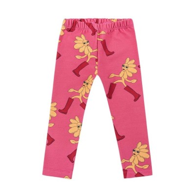 Dear Sophie Kids Pink Leggings with Yellow Daisies