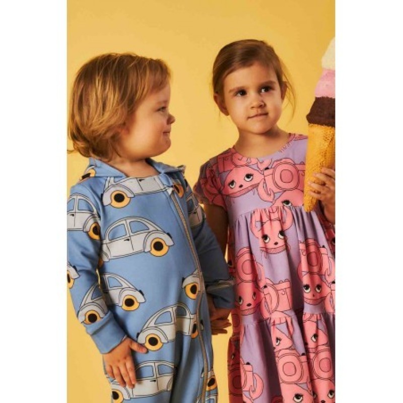 Dear Sophie Children's Purple Dress with Pink Crabs Dear Sophie Children's Purple Dress with Pink Crabs