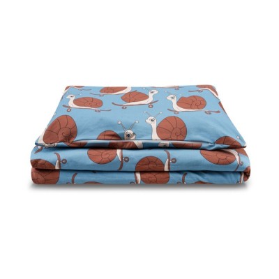 Dear Sophie Kids Quilt Blue with Snails Dear Sophie Kids Quilt Blue with Snails
