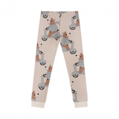 Dear Sophie Kids Beige Sleepwear Set with a Grey Bear
