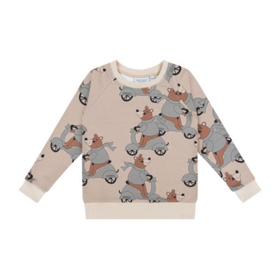 Dear Sophie Kids Beige Sleepwear Set with a Grey Bear
