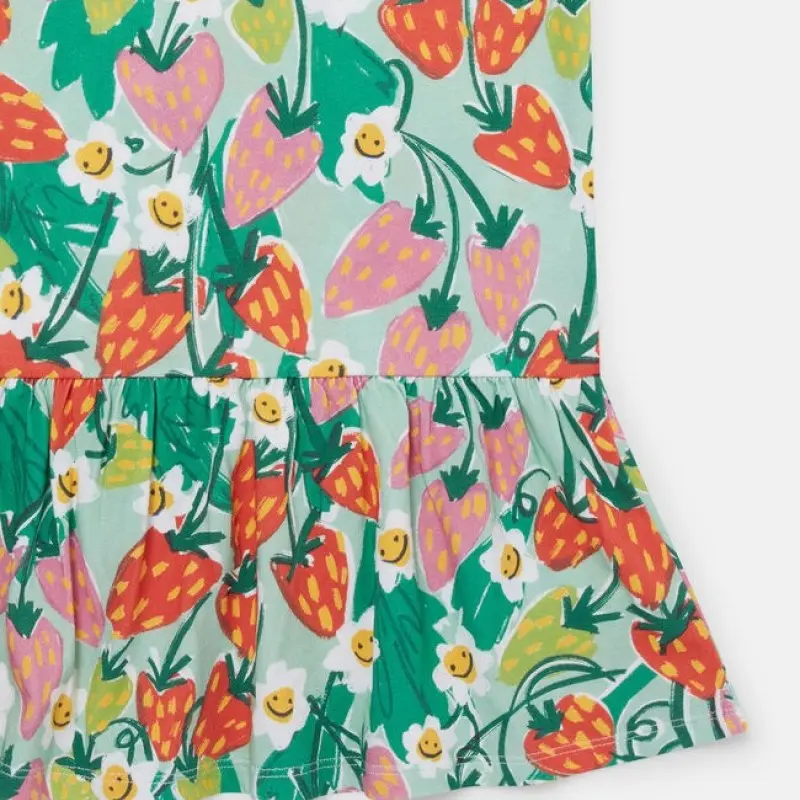 Strawberry Print Short Sleeve Dress Stella Mc Cartney Strawberry Print Short Sleeve Dress Stella Mc Cartney