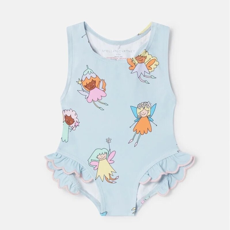 Fairies Baby Print Frilled Swimsuit Stella Mc Cartney Fairies Baby Print Frilled Swimsuit Stella Mc Cartney